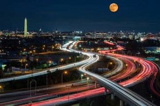 Full Moonrise Over the Nation's Capital from Sky Dome